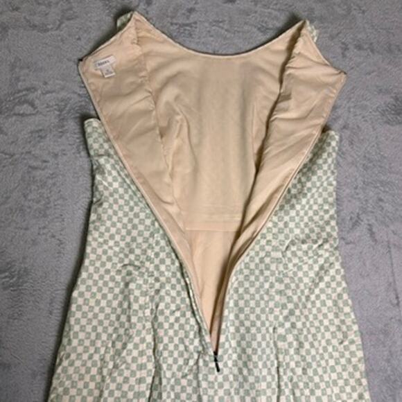 Fossil Checkered Mini Dress Womens XS Pastel Cottagecore Preppy Mod Retro 60s - Picture 8 of 8